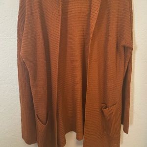 Fashion Nova open front cardigan Size 2X Rust long